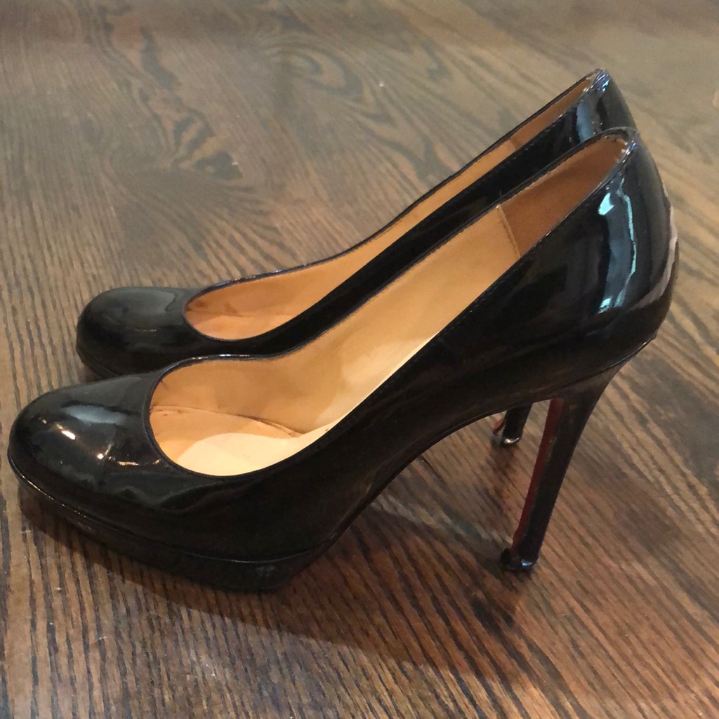 Christian Louboutin Black Patent Pumps Size 36